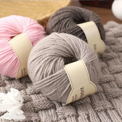 500g 290 Medium Coarse Combed Alpaca Wool Yarn, Autumn and Winter Warm