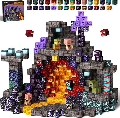 Magnetic Building Blocks Mine World Magnet Cube for Stacking