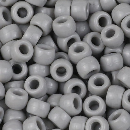100/200/400pcs 6x9mm Solid Color Large Hole Pony Beads DIY Jewelry