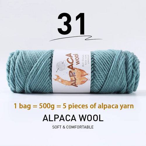 500g High-Quality Alpaca Wool Yarn 245 Thick Wool Yarn Casual Knitting