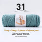 500g High-Quality Alpaca Wool Yarn 245 Thick Wool Yarn Casual Knitting