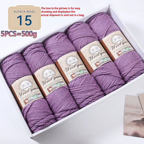 500g 1 Large Bag of Alpaca Wool Chunky Knitting Yarn, Handmade