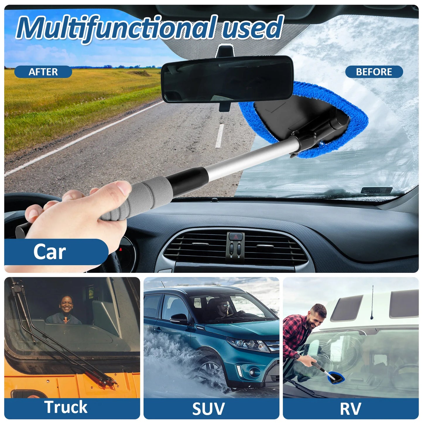 Car Windshield Water Scraping Telescopic Car Glass Car Window Wiper