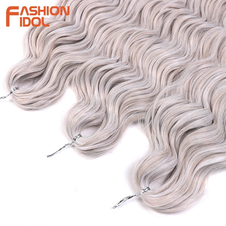Anna Hair Synthetic Loose Deep Wave Braiding Hair Extensions 24 Inch