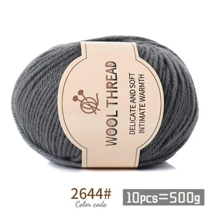 500g 290 Medium Coarse Combed Alpaca Wool Yarn, Autumn and Winter Warm