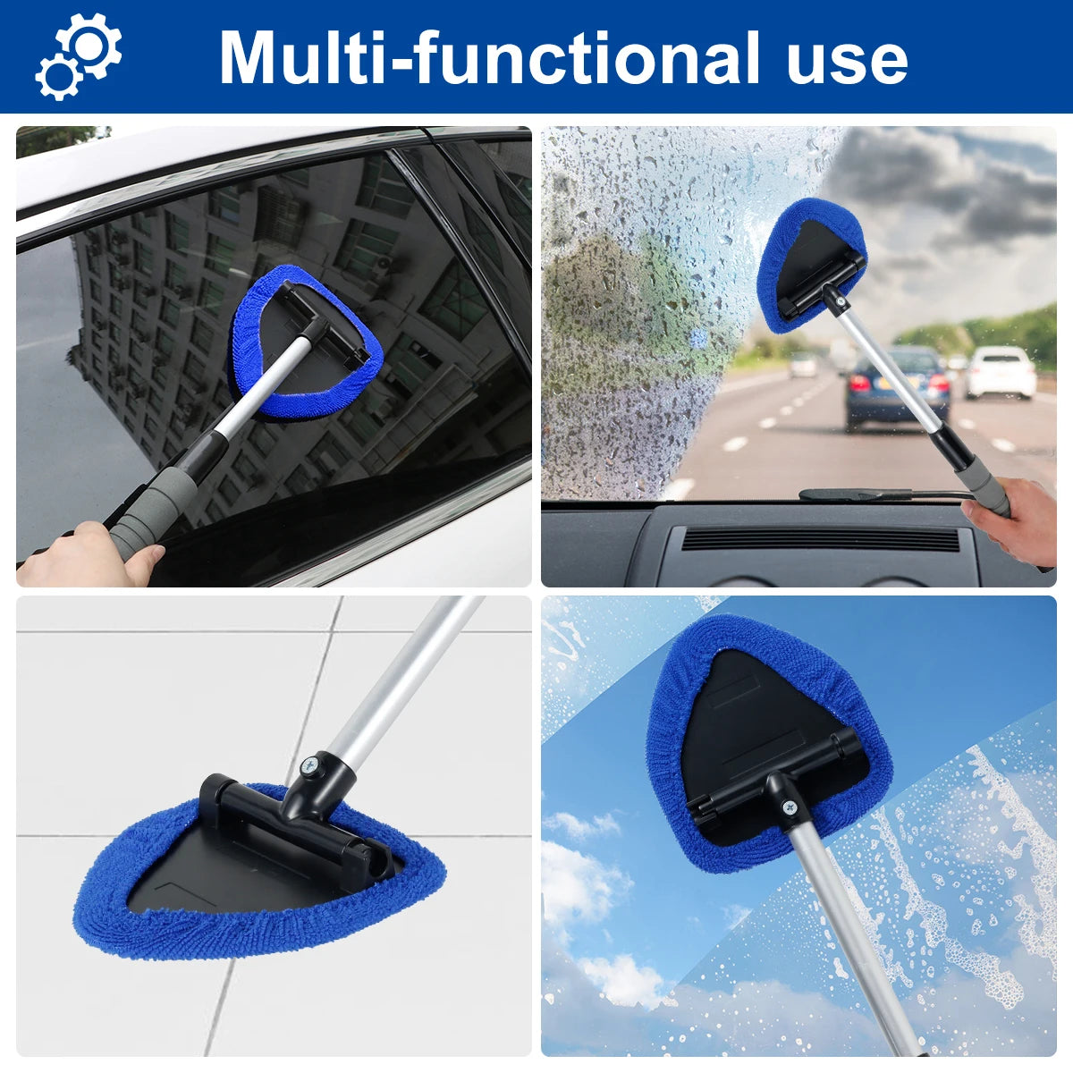 Window Scraping Mist Eliminator Microfiber Car Window Cleaner
