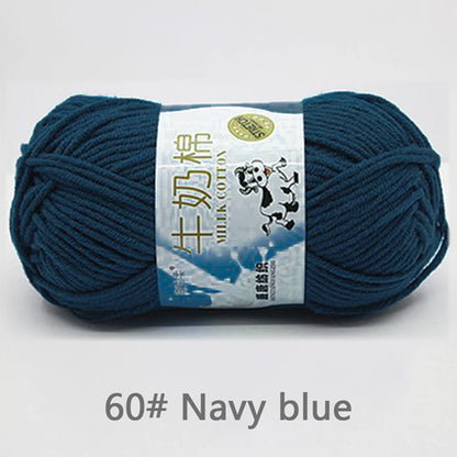 50Gram/Set Milk Cotton Yarn Crochet Line High-quality 5 Strand Milk