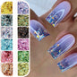 12 Grids Holographic Glitter Nail Art Sequins Sparkly Irregular Nail