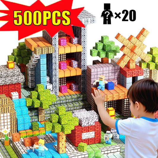 500PCS Magnetic Building Blocks Montessori STEM Educational Sensory