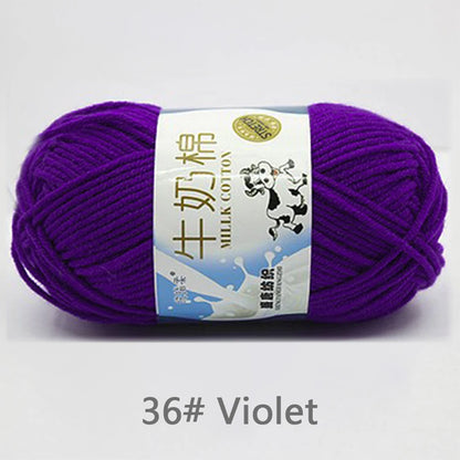 50Gram/Set Milk Cotton Yarn Crochet Line High-quality 5 Strand Milk