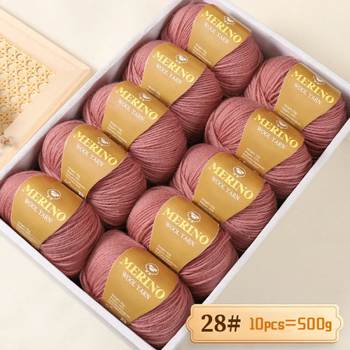 500g of High-Quality 212 Medium-Fine Alpaca Wool Yarn 10 pack