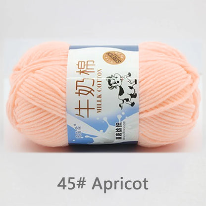 50Gram/Set Milk Cotton Yarn Crochet Line High-quality 5 Strand Milk