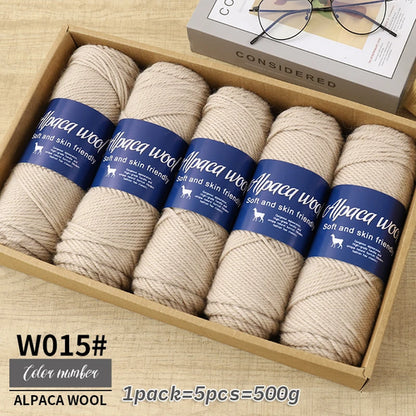 500g alpaca wool yarn, coarse yarn, hand woven to make warm and