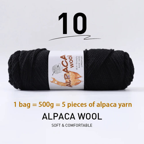 500g High-Quality Alpaca Wool Yarn 245 Thick Wool Yarn Casual Knitting