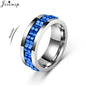 Anti Stress Rotatable Gear Chain Stainless Steel Ring for Men Punk