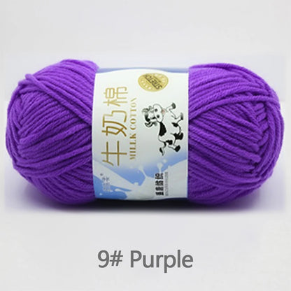 50Gram/Set Milk Cotton Yarn Crochet Line High-quality 5 Strand Milk