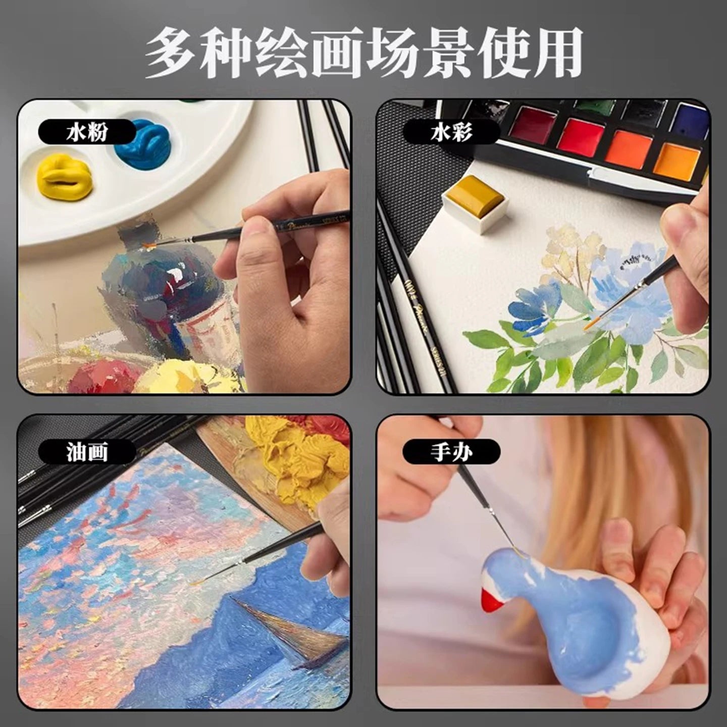 1/2/3/5pcs Rigger Artist Paint Brush Extra Long Fine Point Liner Tip