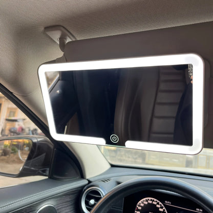 Car Interior Mirrors Sun Visor Plate LED HD Makeup Mirror for Girls
