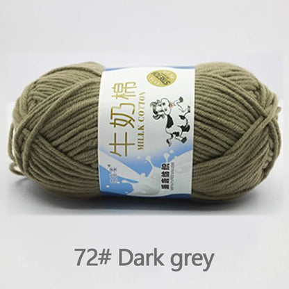 50Gram/Set Milk Cotton Yarn Crochet Line High-quality 5 Strand Milk