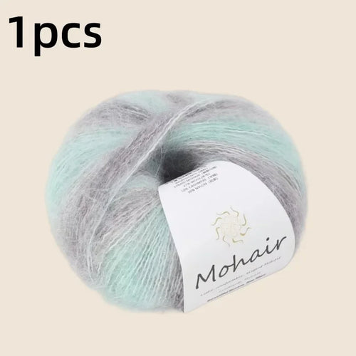 Gradient Mohair Soft Cotton Yarn DIY Crochet Hand Knitting Yarn