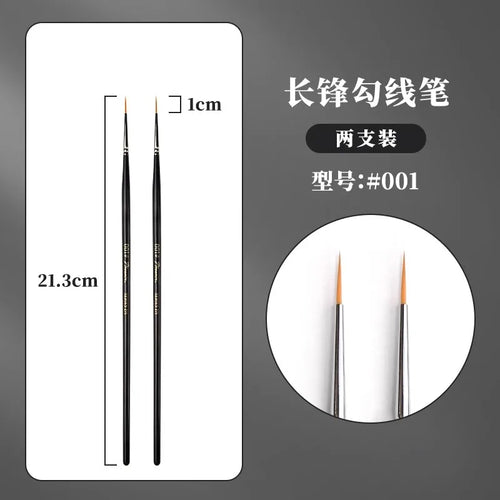 1/2/3/5pcs Rigger Artist Paint Brush Extra Long Fine Point Liner Tip