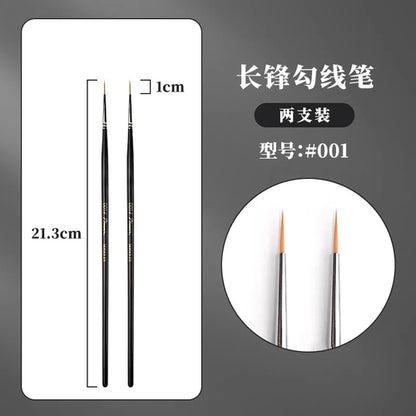 1/2/3/5pcs Rigger Artist Paint Brush Extra Long Fine Point Liner Tip