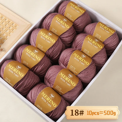 500g of High-Quality 212 Medium-Fine Alpaca Wool Yarn 10 pack