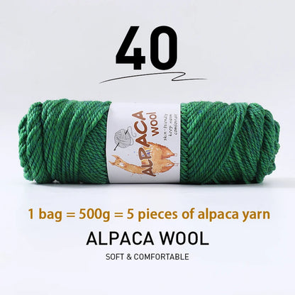 500g High-Quality Alpaca Wool Yarn 245 Thick Wool Yarn Casual Knitting