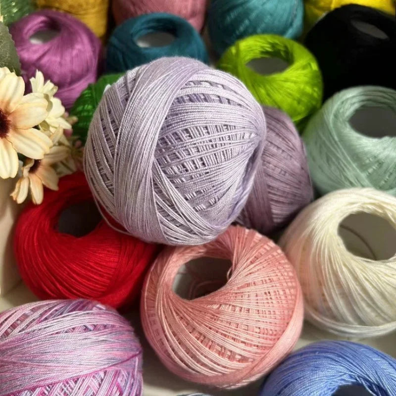 1PC Premium Mercerized Silk Lace Yarn Bundle-Soft, Durable, Vibrant
