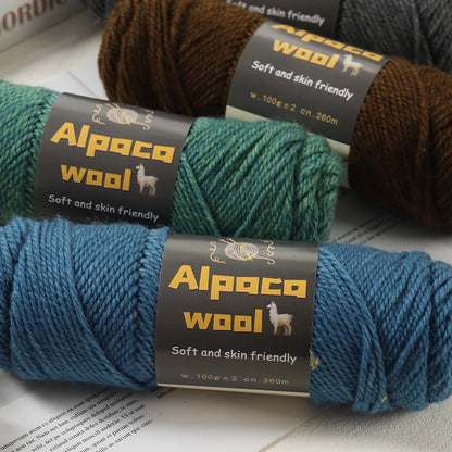 500g Alpaca Wool 245 Chunky Knitting Yarn Multi-Color Autumn and