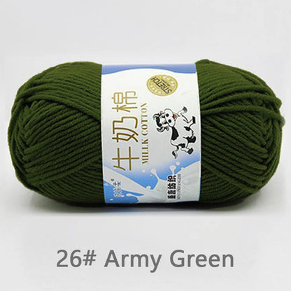 50Gram/Set Milk Cotton Yarn Crochet Line High-quality 5 Strand Milk