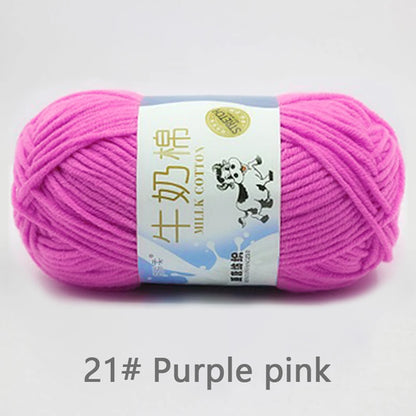 50Gram/Set Milk Cotton Yarn Crochet Line High-quality 5 Strand Milk