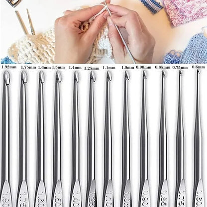 FELE 59Pcs/Set Portable Crochet Knitting Set DIY Beginner Crochet Hook