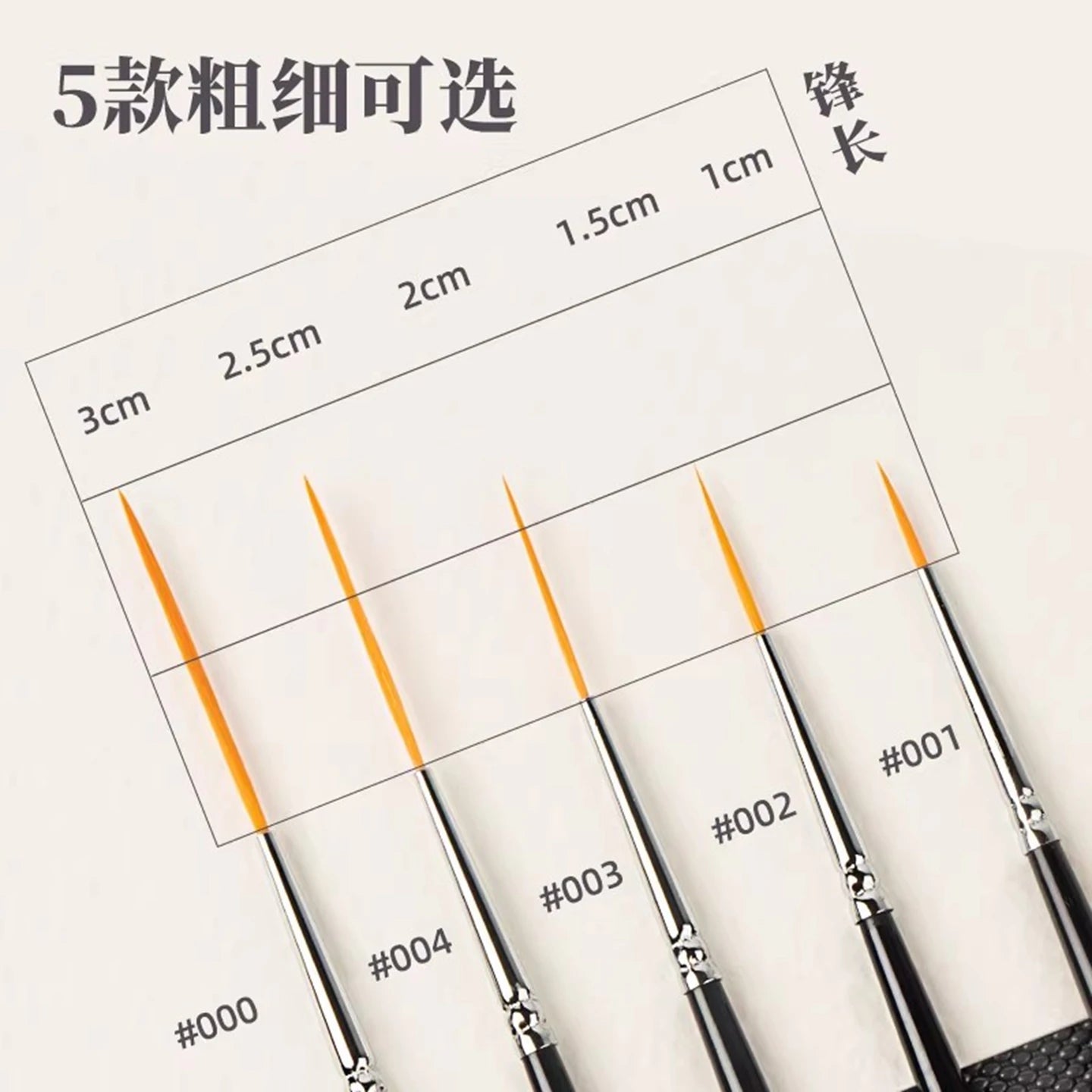 1/2/3/5pcs Rigger Artist Paint Brush Extra Long Fine Point Liner Tip