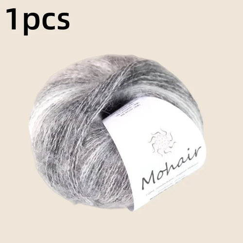 Gradient Mohair Soft Cotton Yarn DIY Crochet Hand Knitting Yarn