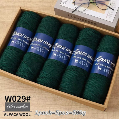 500g alpaca wool yarn, coarse yarn, hand woven to make warm and