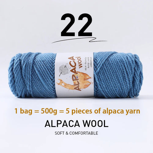 500g High-Quality Alpaca Wool Yarn 245 Thick Wool Yarn Casual Knitting