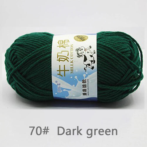 50Gram/Set Milk Cotton Yarn Crochet Line High-quality 5 Strand Milk