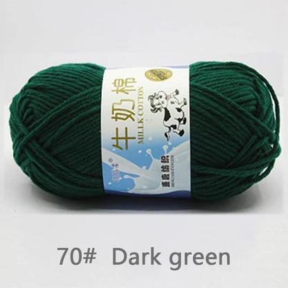 50Gram/Set Milk Cotton Yarn Crochet Line High-quality 5 Strand Milk