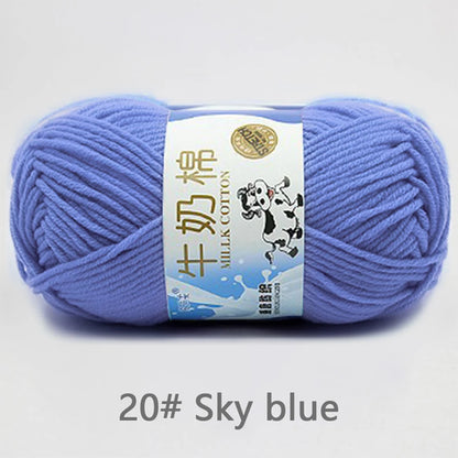 50Gram/Set Milk Cotton Yarn Crochet Line High-quality 5 Strand Milk