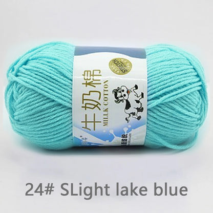 50Gram/Set Milk Cotton Yarn Crochet Line High-quality 5 Strand Milk