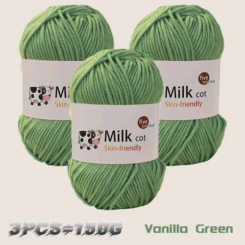 150g milk yarn handmade medium coarse DIY weaving yarn ball for
