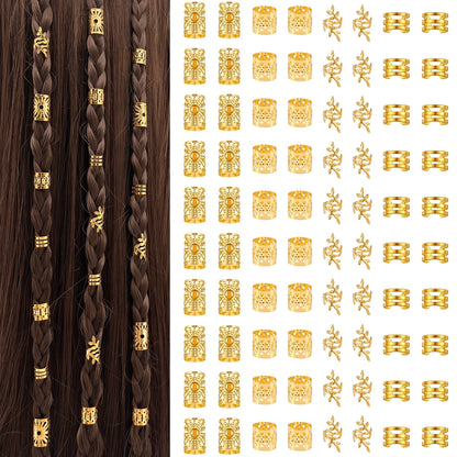 80pcs Dreadlock Hair Jewelry Accessories Hair Rings Set For Music