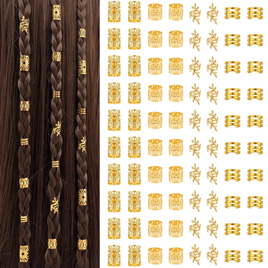 80pcs Dreadlock Hair Jewelry Accessories Hair Rings Set For Music