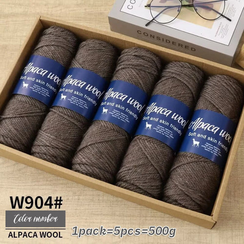 500g alpaca wool yarn, coarse yarn, hand woven to make warm and