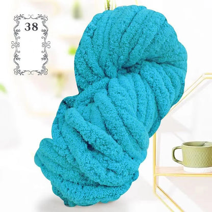 500g of Thick Chenille Yarn for Blankets, Ultra-Soft, Thick, Fluffy,