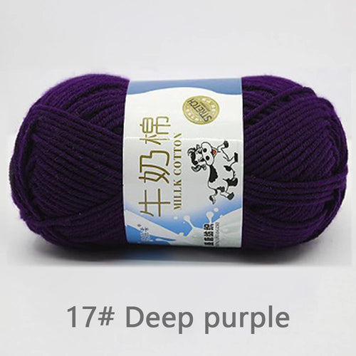 50Gram/Set Milk Cotton Yarn Crochet Line High-quality 5 Strand Milk