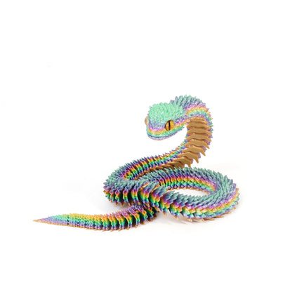 New 30cm 3D Printed Snake Decoration 3D Printed Animals Desk