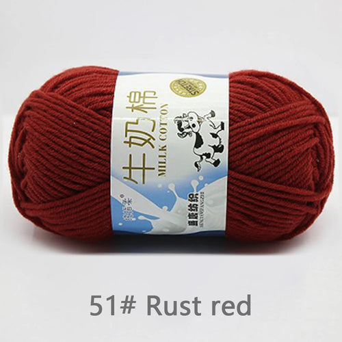 50Gram/Set Milk Cotton Yarn Crochet Line High-quality 5 Strand Milk