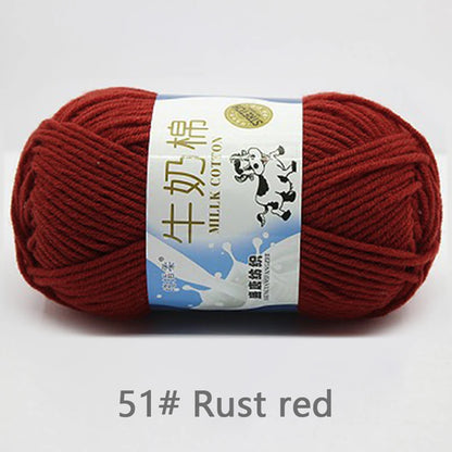 50Gram/Set Milk Cotton Yarn Crochet Line High-quality 5 Strand Milk
